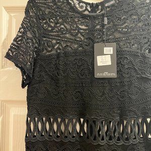 MISSGUIDED Blace Lace Midi Dress